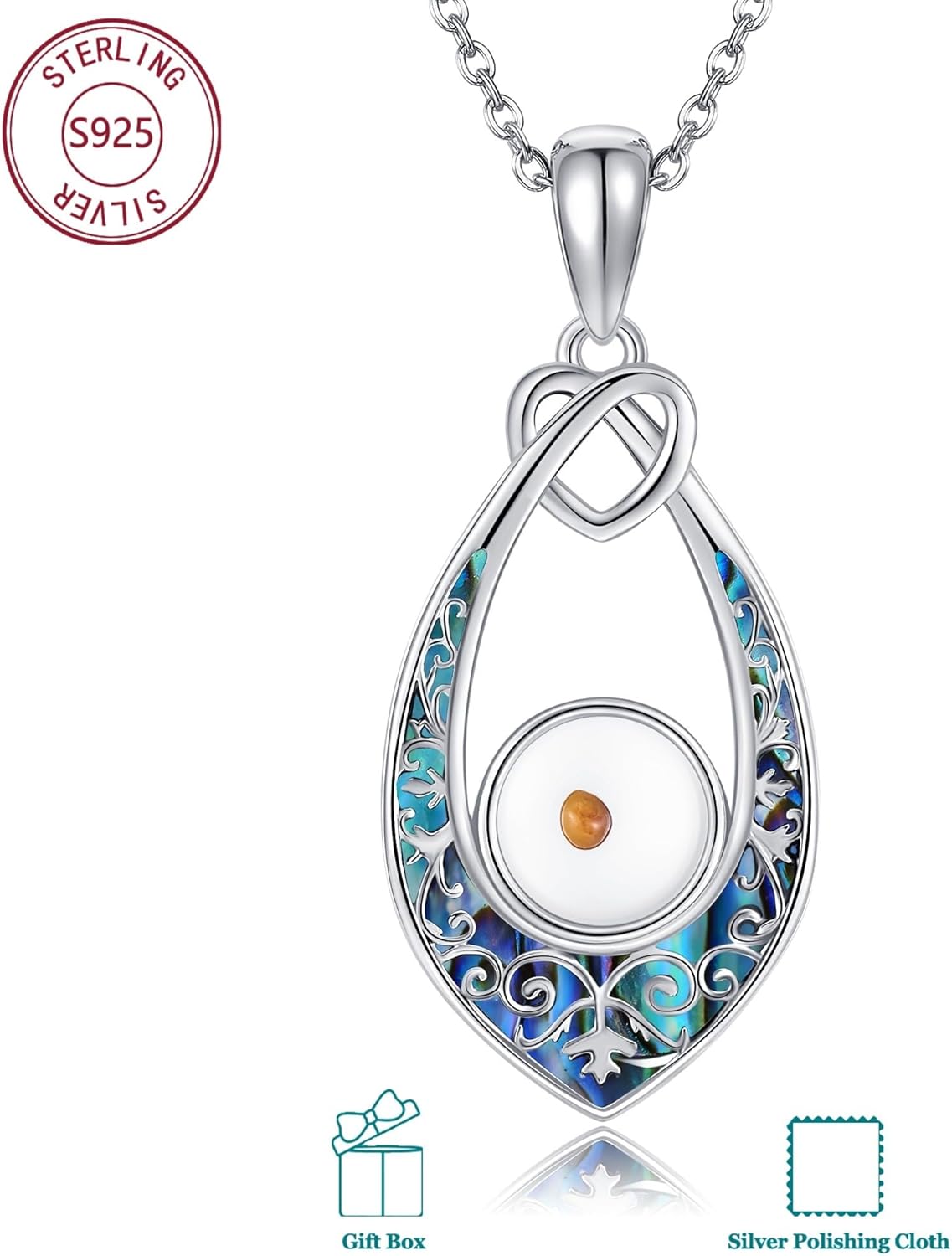 Mustard Seed Necklace Sterling Silver Mustard Seed Faith Pendant Necklace Religious Christian Jewelry Gifts for Women