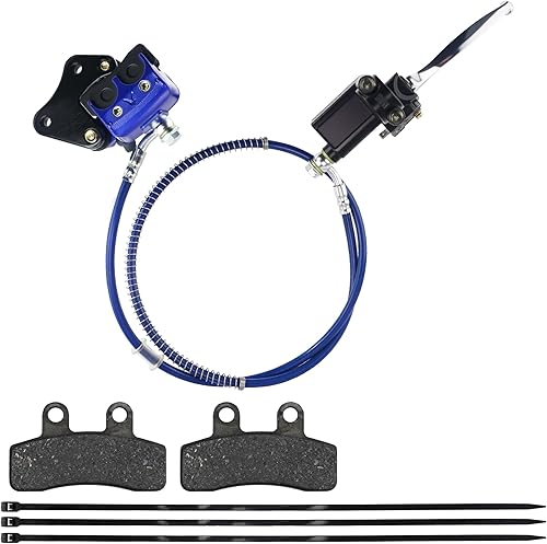 PRO BAT Cilindro maestro de pinza de freno delantero hidráulico con pastilla de freno adicional para Pit Mini Bike Go Kart Trolley ATV, azul