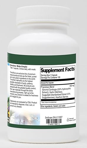 Miniatura 2 de Manejo del colesterol - Guggulipid, Garcinia Cambogia y más - 450 mg (100 Cápsulas, ZIN 515907)