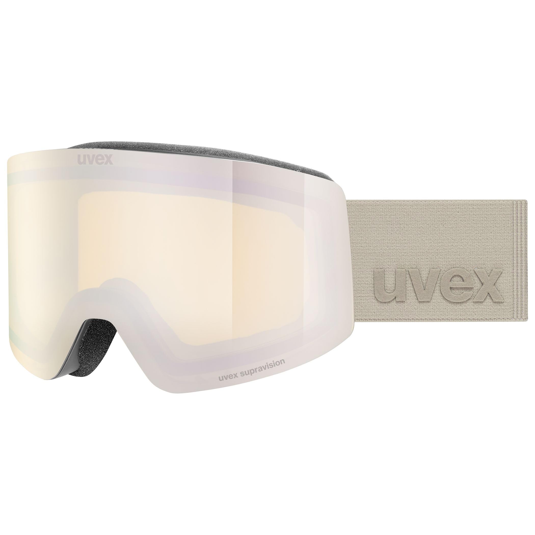 Uvex Unisex-Adult, provoqe FM ski goggles, black matt/mirror platin, one size