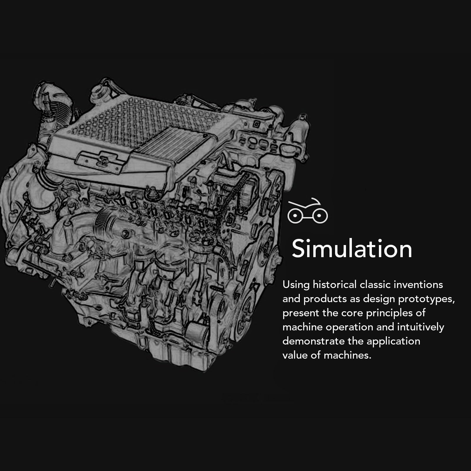 Kit Modello Motore DM113 per lo Sviluppo delle Competenze, Assemblaggio Meccanico Progettato per gli Amanti delle Auto, per gli Impiegati, Costruzione in Metallo di Alta qualità