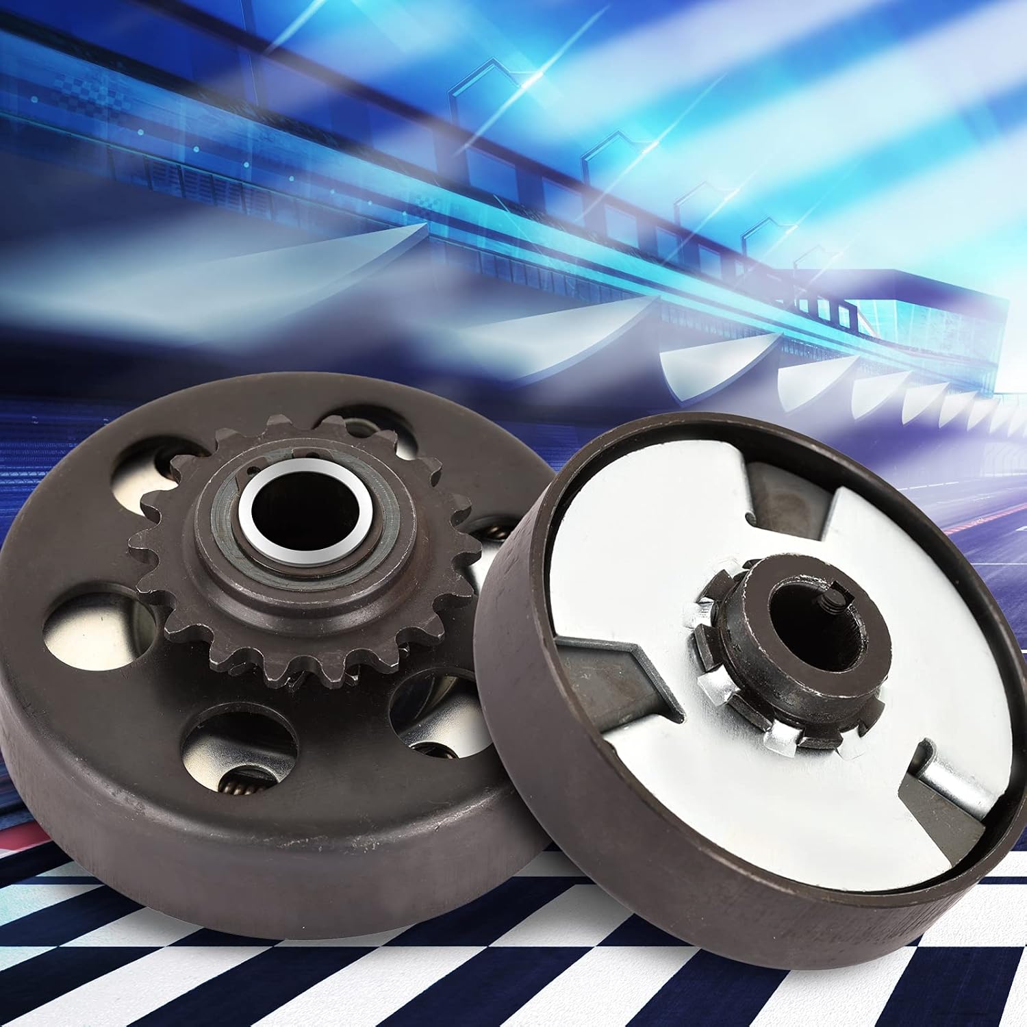 Go Kart Centrifugal Clutch 18 Tooth 3/4" Bore #35 Chain 20mm Hole Compatible with Mini Bike and Go Kart Racing