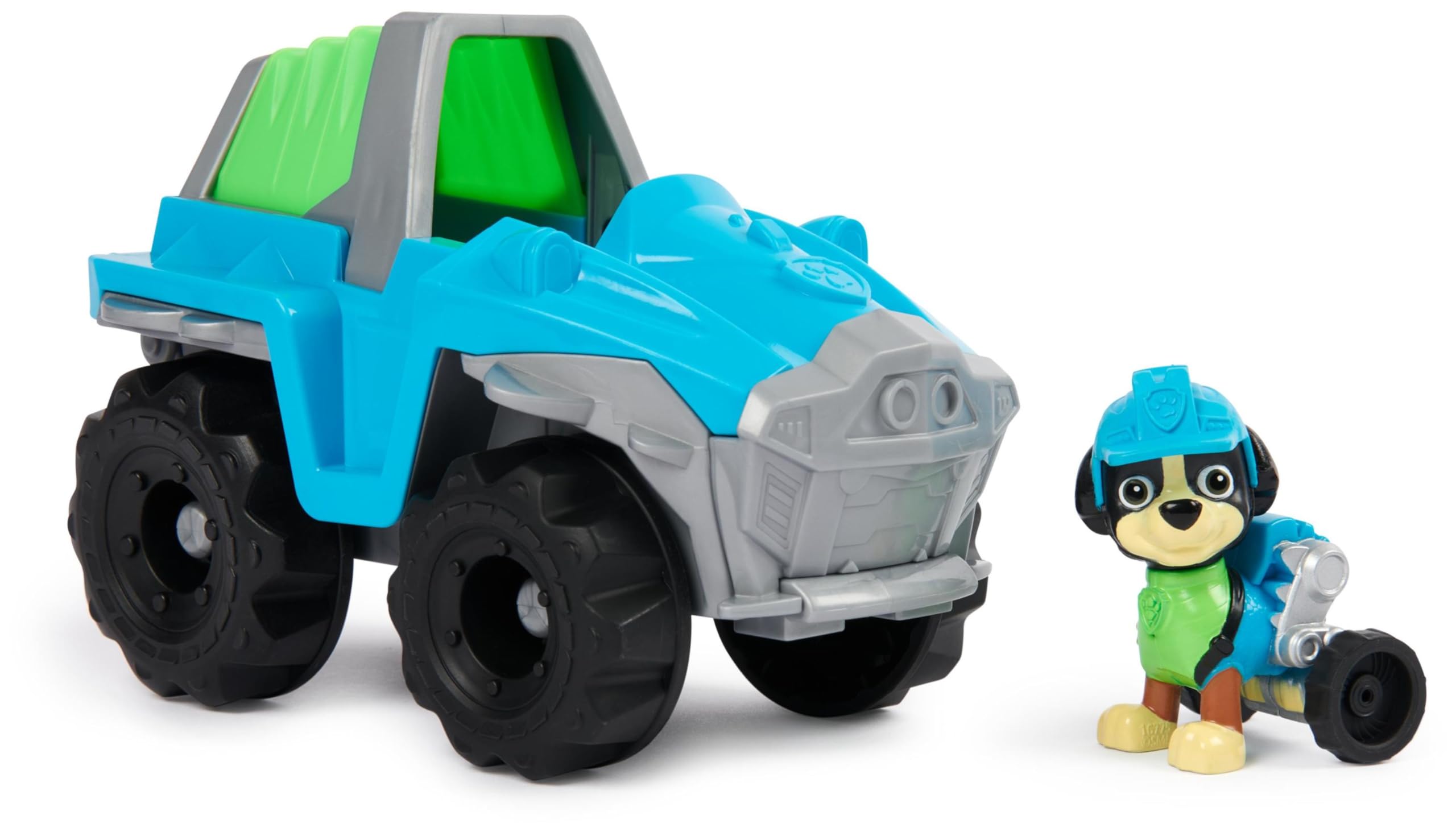 Paw Patrol Patrulla Canina - Coche Dino Rescue + Figura Rex Coche de 15 cm con 1 Figura Rex - 6063452 - Juguetes Niños 3 Años +