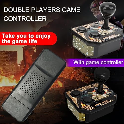 Miniatura 5 de Luqeeg Consola de juegos doble joystick, consola de juegos de mano Arcade con varios juegos clásicos, sistema de juego de control de juego de doble
