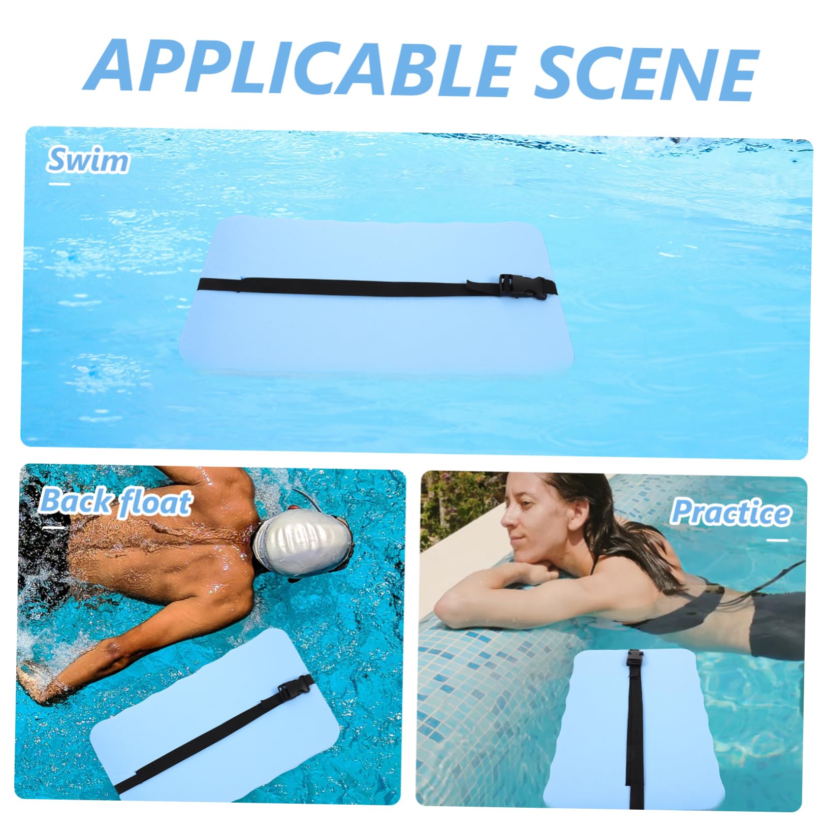 KICHOUSE Adult Swim Training Float Back Board Lightweight Learning Swim Belt for Pool Sea Lessons