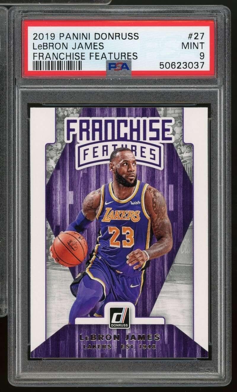 LeBron James Card 2019-20 Panini Donruss Franchise Features #27 PSA 9 - Unsigned Basketball Cards