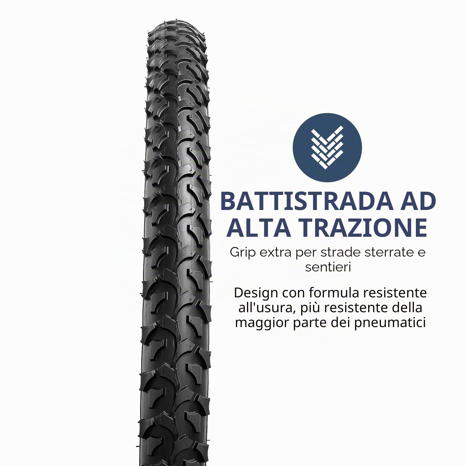 YunSCM 2Pcs Pieghevole 24 pollici copertoni 24x2.125 ETRTO 57-507 24 pollice Camera d'aria AV32mm compatibileBici da strada, city bike, mountain bike 24x2.10 24x2.125 24x2.25 pneumatici