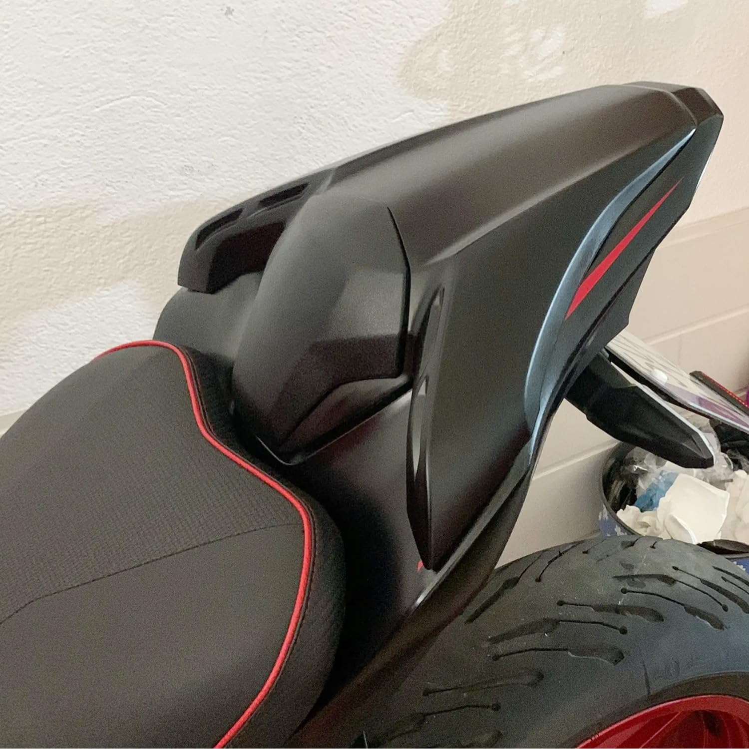 Motorrad Soziusabdeckung Sitzkappe Verkleidung Heckabdeckung Rücksitzbezug für Z900 ABS Z 900 SE 2017 2018 2019 2020 2021 2022 2023 2024 (Mattschwarz)