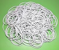 Vista 2 de 200 bandas de goma blancas de 1.5 pulgadas y 1.496 in – Bandas elásticas anchas para dinero a granel con termostabilidad