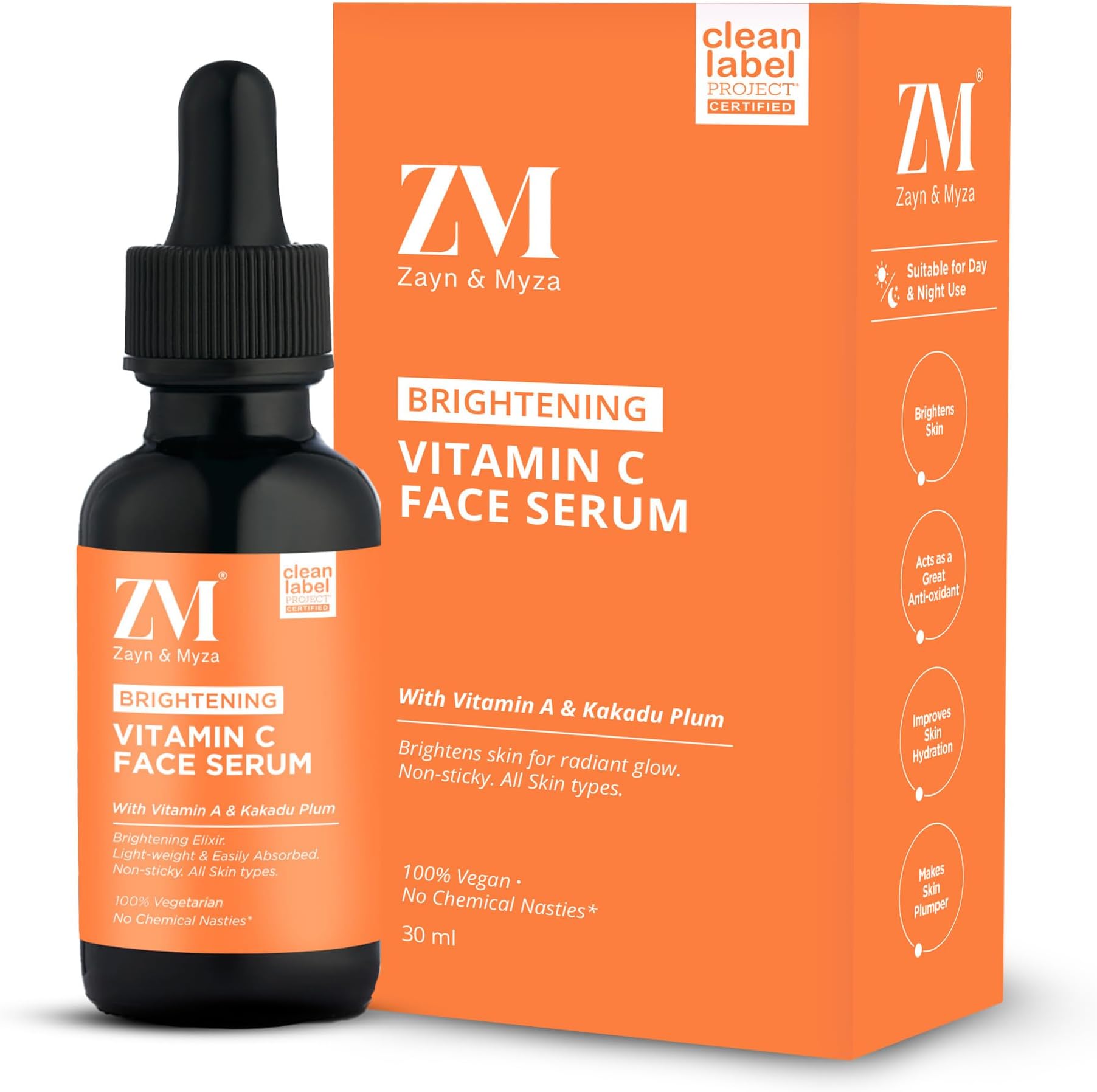 ZM Zayn & Myza Vitamin C Face Serum | Brightening Serum For Glowing skin