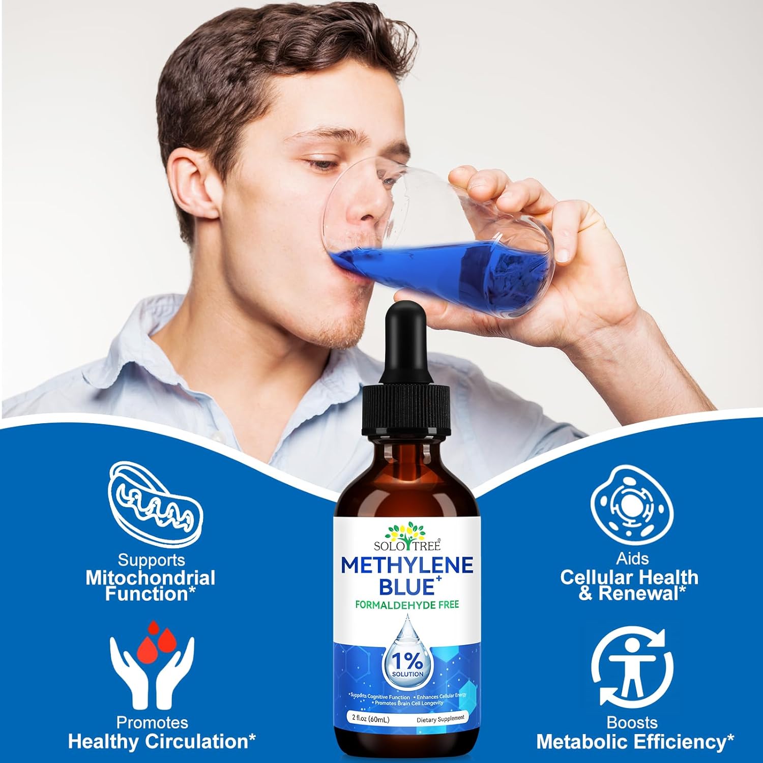 Ultra Methylene Blue 1% Solution | Pharmaceutical Grade USP | Cognitive Function & Cellular Energy Support | Formaldehyde-Free | 60ml (2 Fl Oz) - Image 7