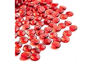 1 LB Red Glass Marbles: Enhance Decor with Mini Luxe Gems
