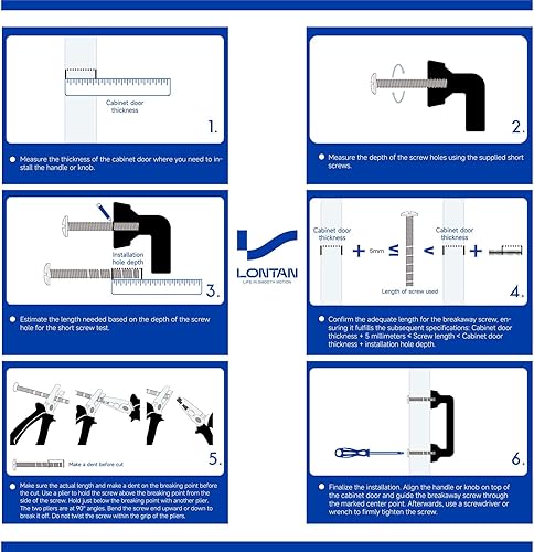 Miniatura 6 de LONTAN Paquete de 10 pomos de gabinete de cocina dorados cepillados, accesorios de baño modernos, manijas de gabinete de acero inoxidable para