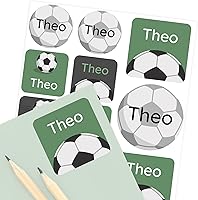 Vista 1 de Etiquetas de nombre para niños (33) – Calcomanías personalizadas para guardería, campamento y escuela – Calcomanías duraderas e impermeables