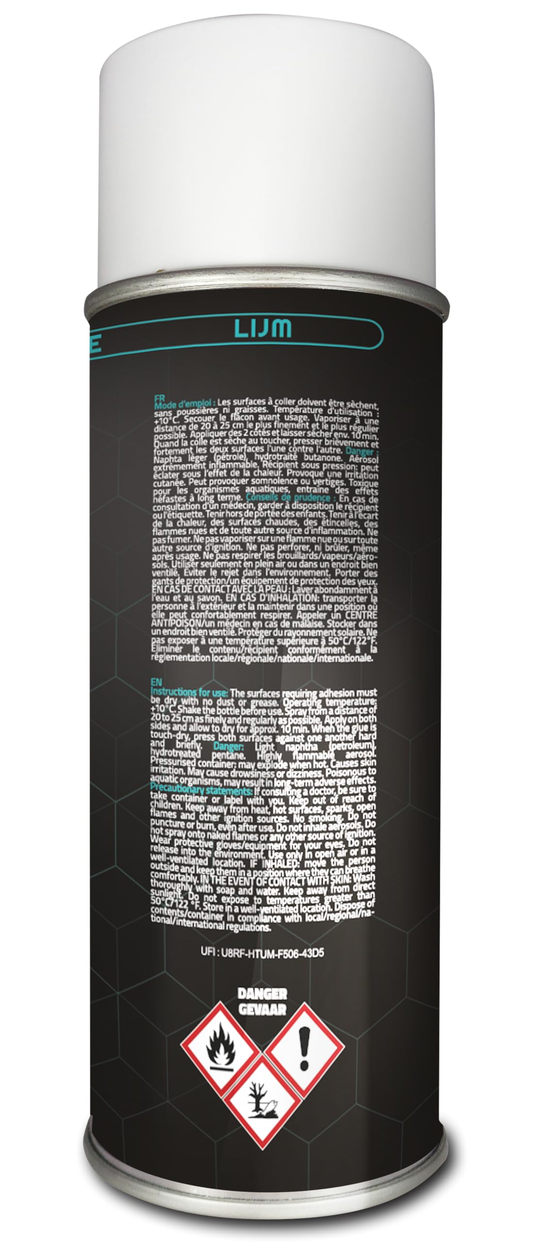 Colle Néoprène Aérosol 400ml - IRONTEK | IT131 | Haute adhérence Multi-supports Repositionnable | Séchage Express Résiste à l’eau | Réparation Tissu Mousse Isolation Plafond Voiture