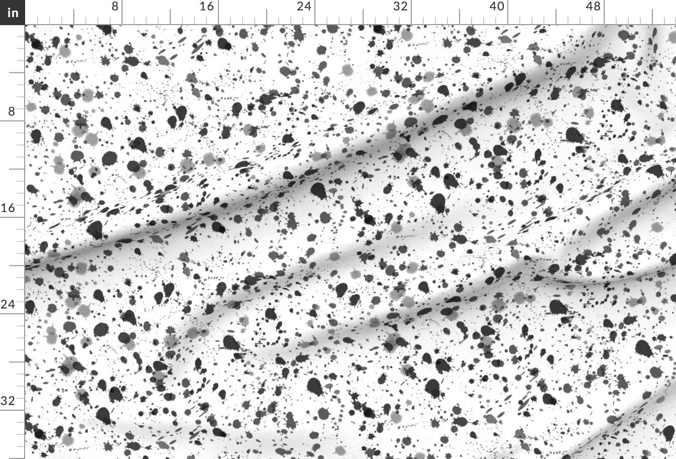 Spoonflower Fabric - Dots Paint Spots Splash Black White Splatter Printed on Upholstery Velvet Fabric Fat Quarter - Upholstery Home Decor Bottomweight Apparel