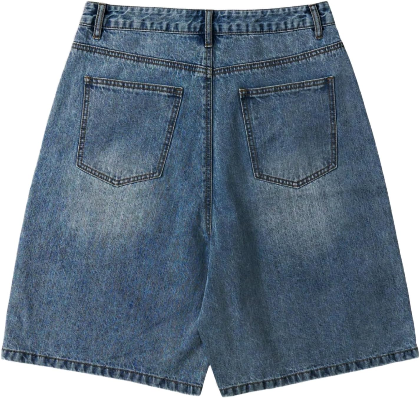 Mens Baggy Jean Shorts Loose Fit Vintage Wide Leg Jorts Y2K Streetwear Hip Hop Casual Denim Shorts - Image 5