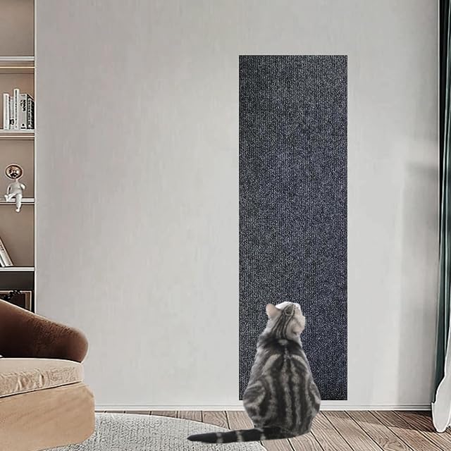 Foto 4 de 7 de Alfombrillas Rascador para Gatos 200cm x 40cm, Tapete Autoadhesivo, Arañazo para Gato