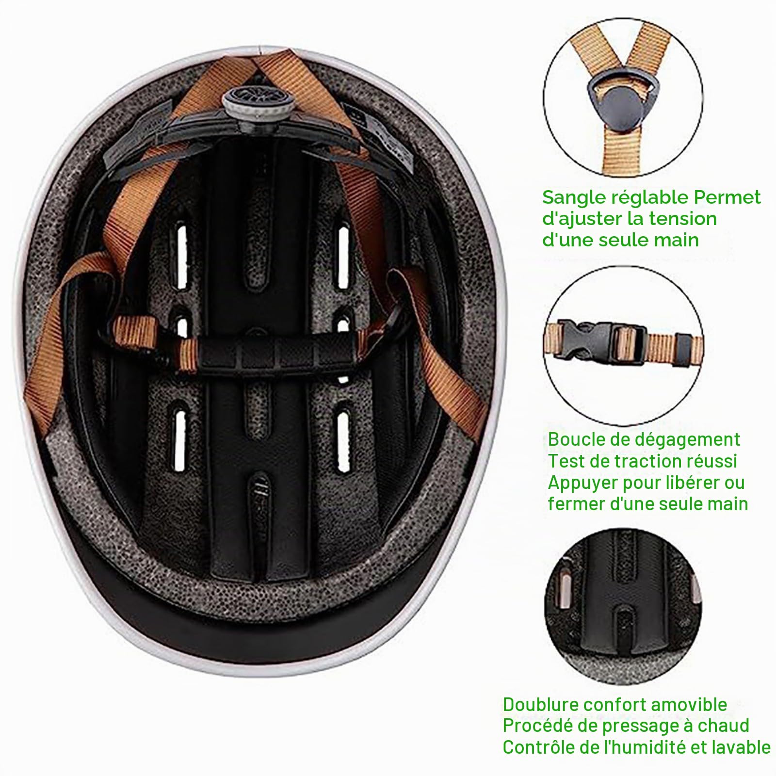 Casques vélo pour adultes, casques rétro adaptables, casques légers pour vélo, skateboard, vélo de route, patins à roulettes pour hommes et femmes Bright Rose Gold