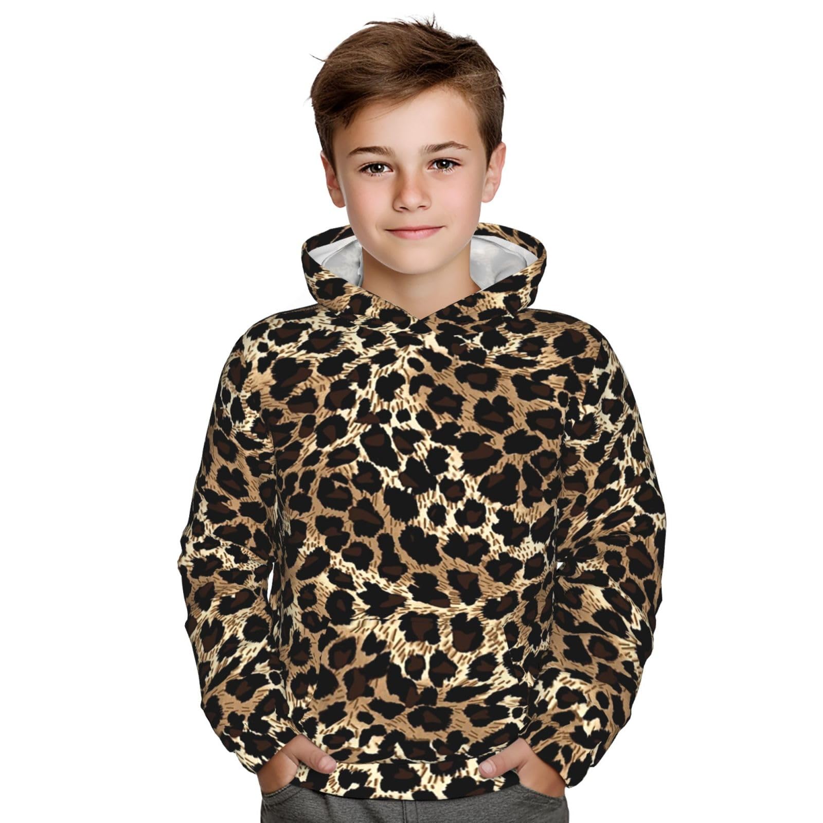 Boy'S Sweatshirt Fleece Hoodie Blend Hooded Sweatshirt Plush Pullover Hoodie Size For Boys And Girls