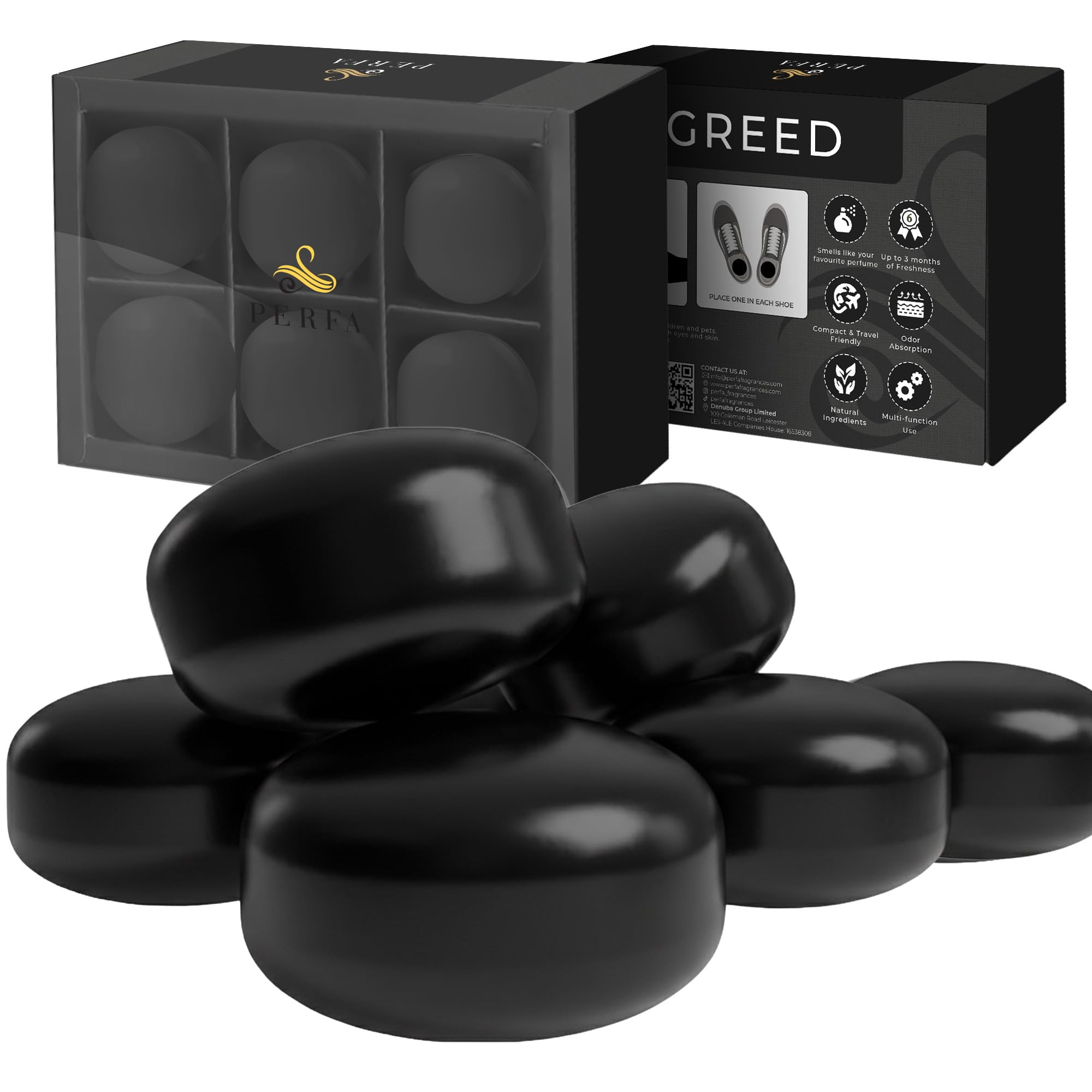 Premium Shoe Deodorizer (6 Pack) | Aventos Perfume-Inspired Shoe Deodorizer Balls | Replaces Bad Odours | Multi-use Odour Eliminator for Shoes, Closet, and Bags by Perfa