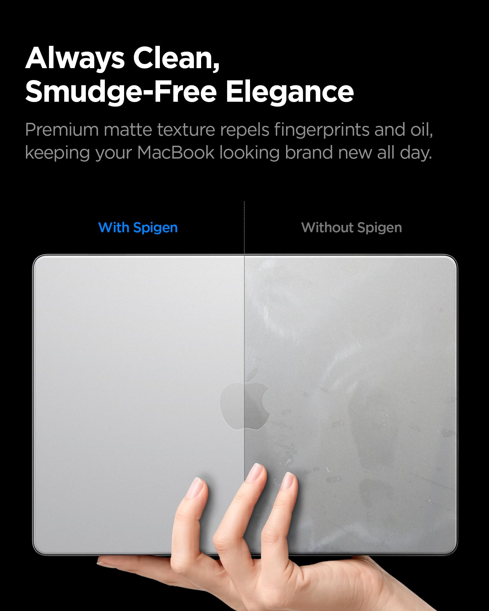 Spigen Air Skin Coque Compatible avec MacBook Pro 14 M5 Pro/M5 Max(2026), M5(2025), M4/M3/M2/M1/Pro/Max (2024/23/21) étui Rigide translucide Transparent - Transparent Givré