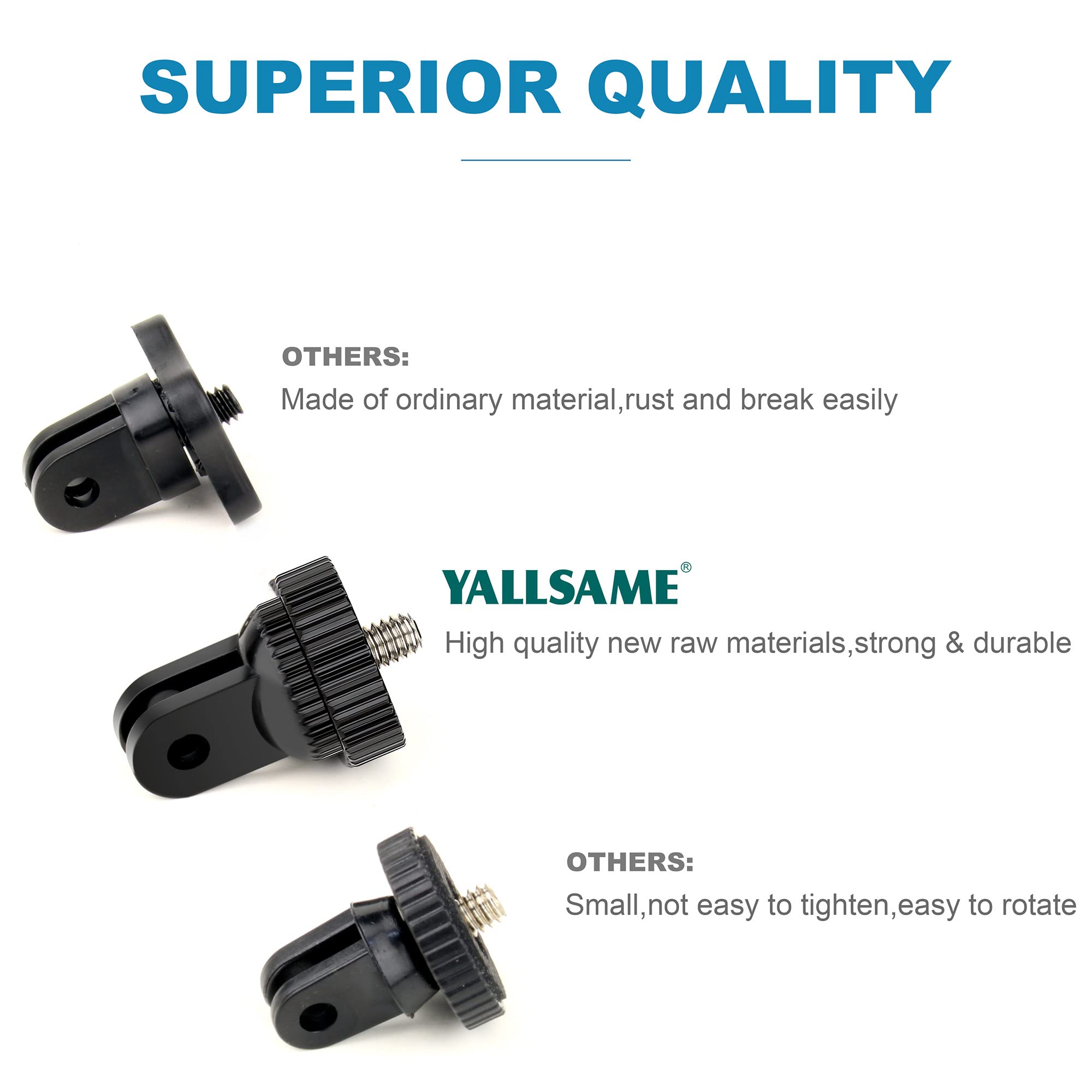 Adattatore Per Treppiede Action Camera - Attacco Femmina 1/4 Per GoPro, Montaggio Flessibile Per Manubri E Sport - Foto 5