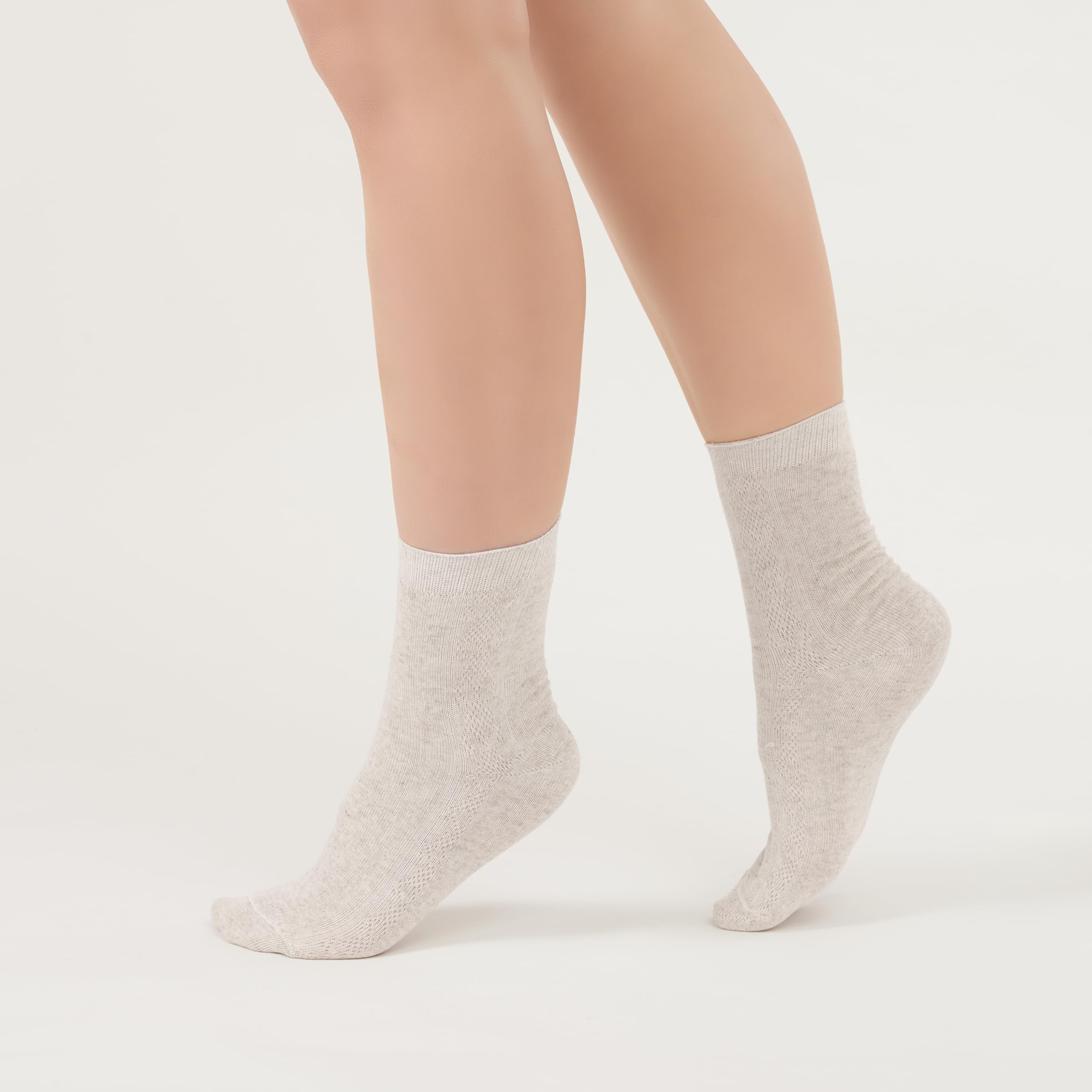 FlaxSox Thin Breathable Organic Linen Socks for Women, Pack of 3 (Medium)