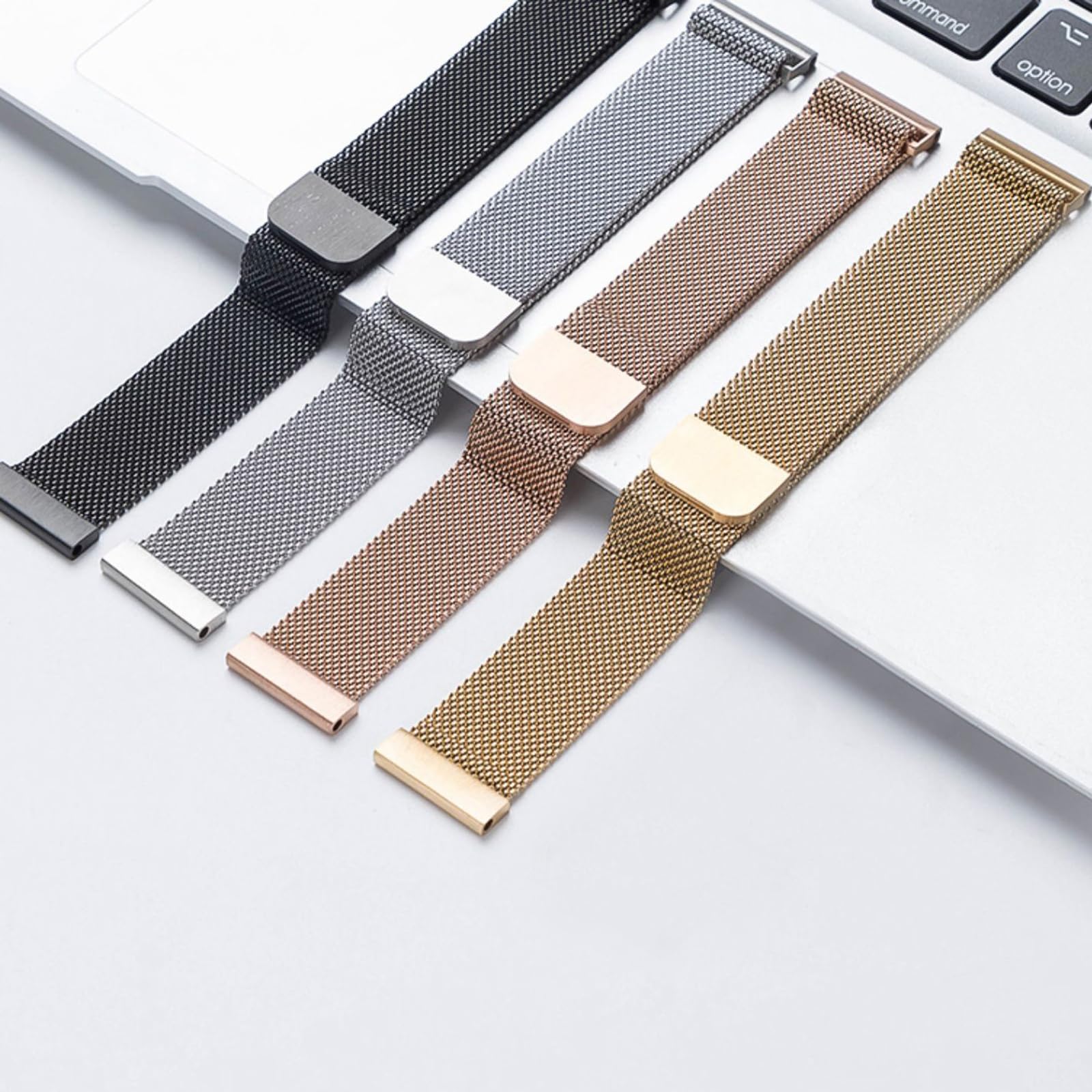 Magnetyczny pasek zamienny do zegarka Garmin Vivoactive 6/5/3, 20 mm, regulowany, metalowy, stal nierdzewna, do Garmin Vivomove 3 / Sport/Style/Luxe/Trend/HR, D2 Air X10/Bounce 2