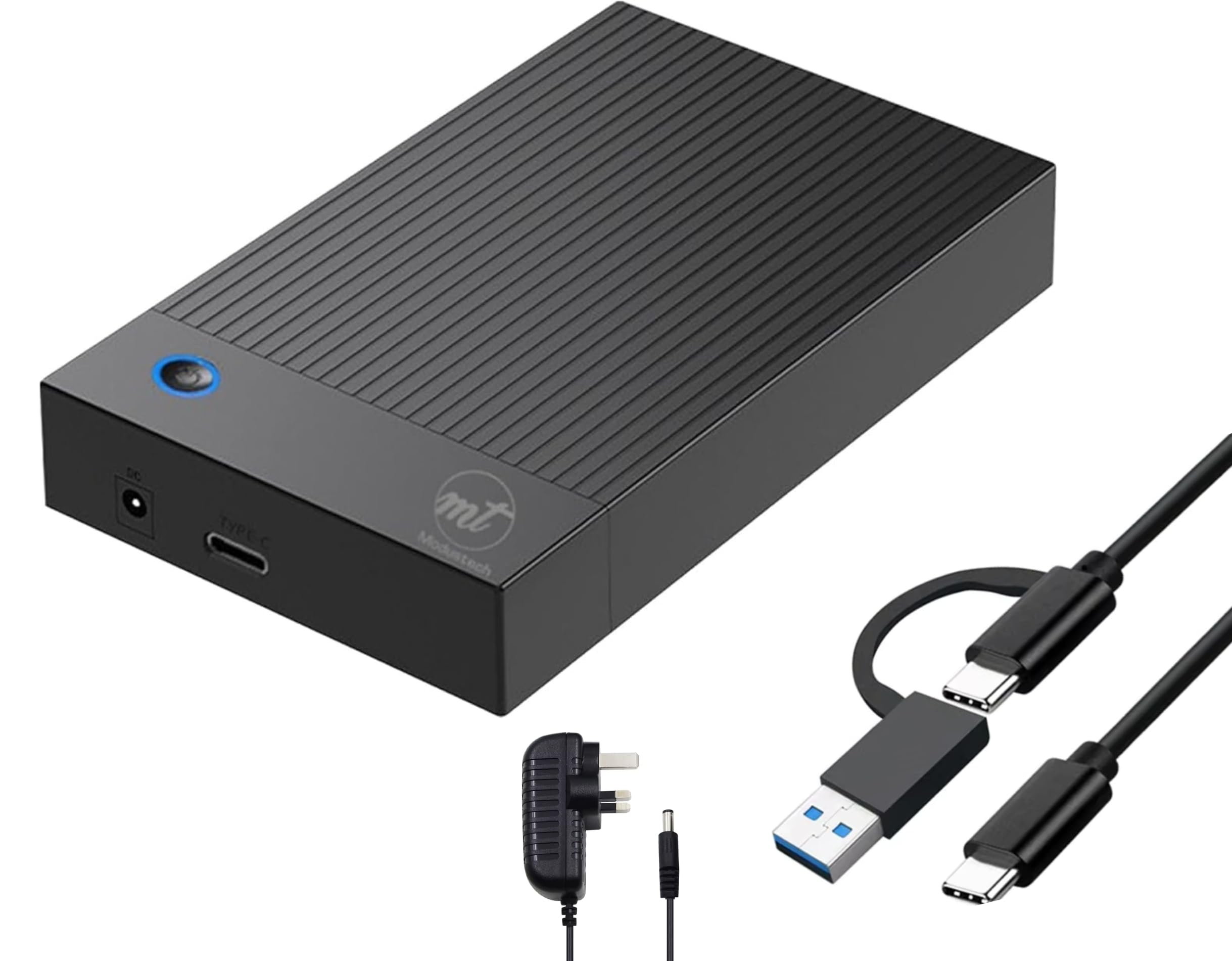 ModusTech Desktop External Hard Drive (NOT-Portable) — Vault USB-C 3.1 (5Gbps) High-Speed HDD for PC, Mac, Laptop & Console, Mains-Powered Backup Storage, 2-Year Warranty (3, TB, Vault-Classic)-image-12