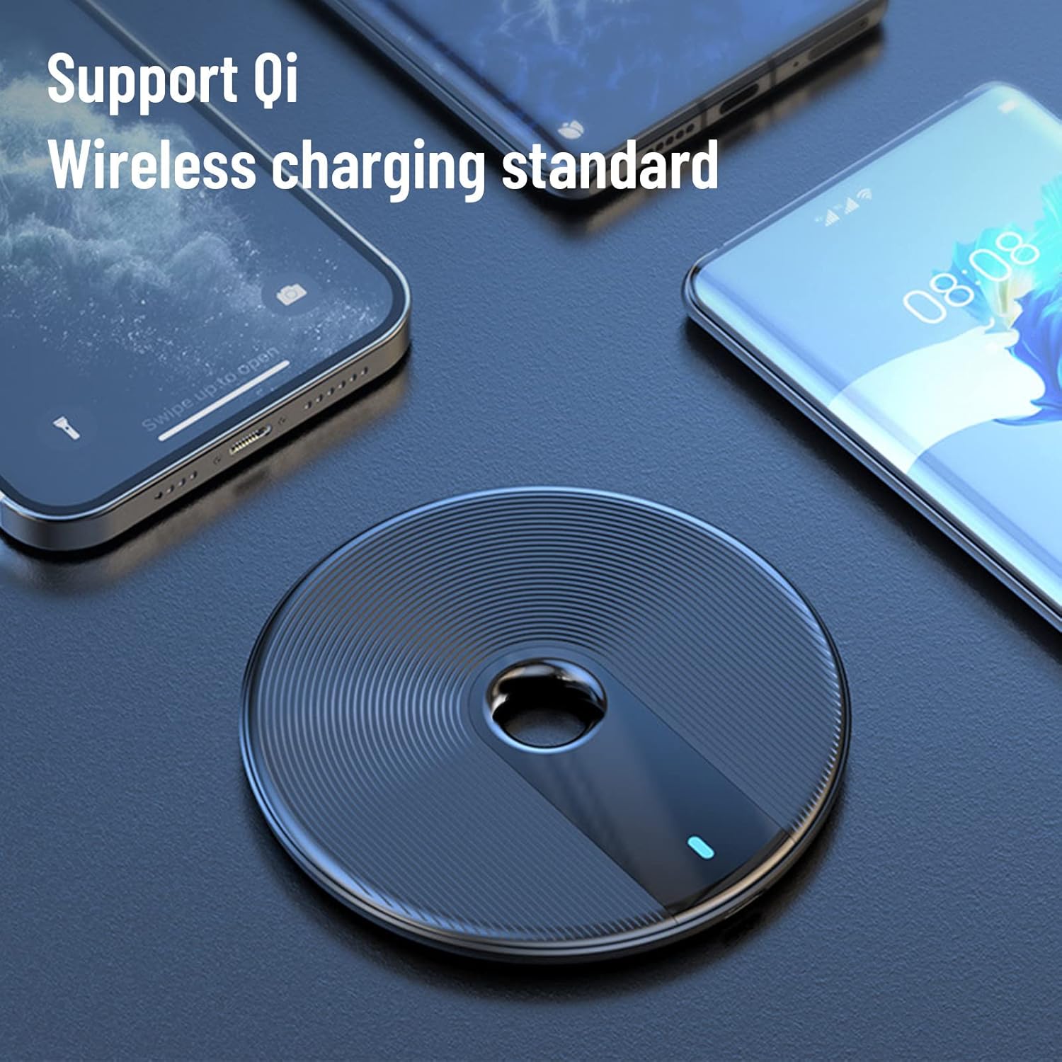 mianht wireless charger pad 15w desktop wireless charger wireless charger for smartphones fast charging pad compatible with ios android