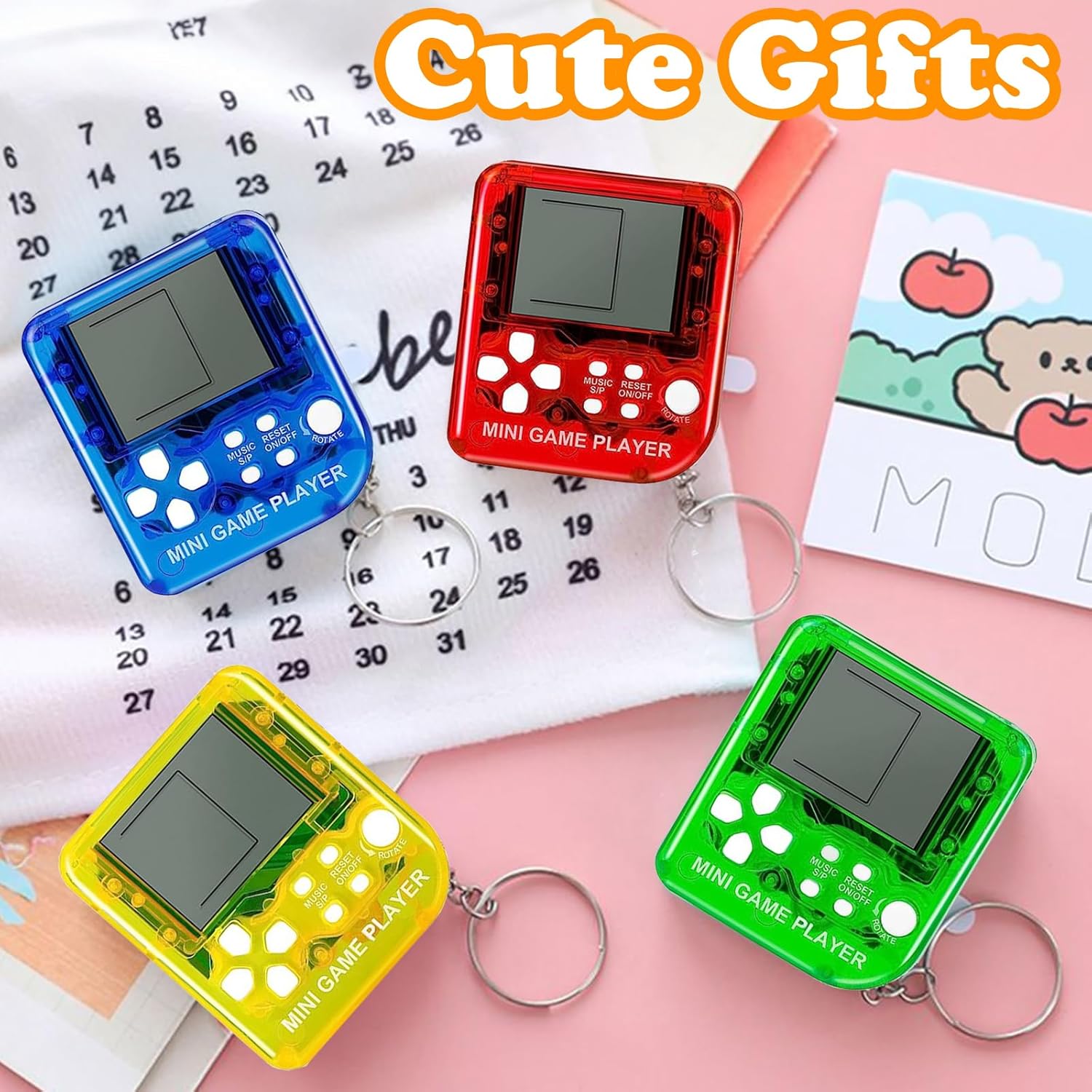 DJMUMU 18PCS Video Game Party Favors Video Game Keychain 6 Colors Gamer Kids Bulk Party Favors Party Supplies for Kids Classroom Prizes