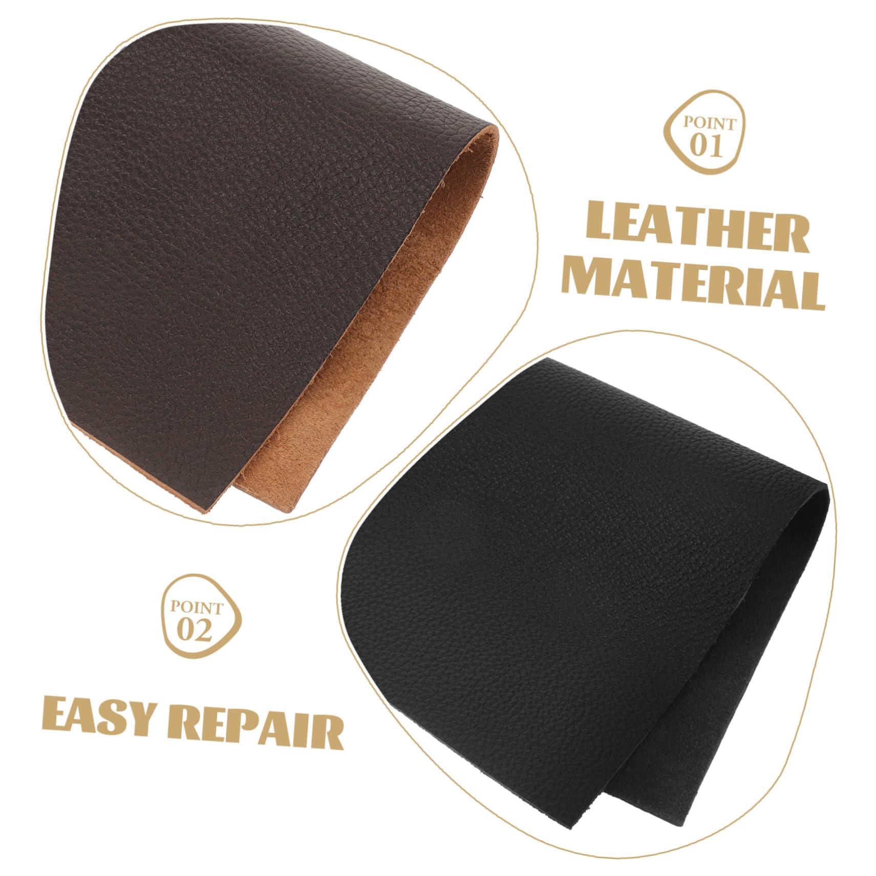 OSALADI Material De Sofá De Cuero De Vaca De Coser Reparar Tela Reparación De Muebles Material De Tapicería Para Sillas Funda De Sofá Kit De Reparacion De Sofas 2 Piezas X 4