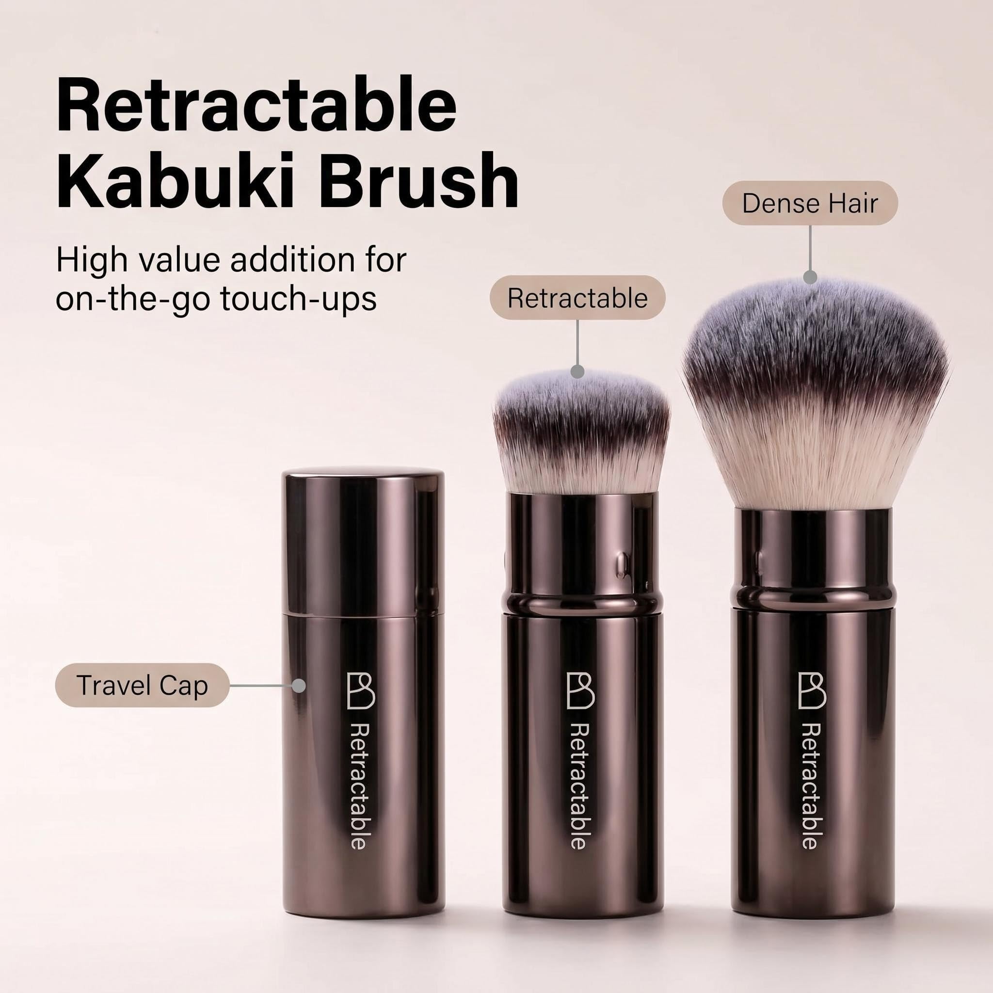 BS-MALL Juego de 20 brochas de maquillaje Pro con estuche portátil, brocha para sombra de ojos, brocha correctora, brocha para rubor y brocha de base para viajes, uso diario y ocasiones versátiles