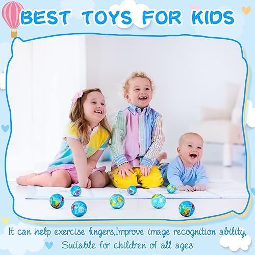 Miniatura 7 de 40 bolas de estrés con forma de globo, bolas de estrés de 3 pulgadas y 2.5 pulgadas, mini bolas de espuma para adultos, adolescentes, ejercicio de