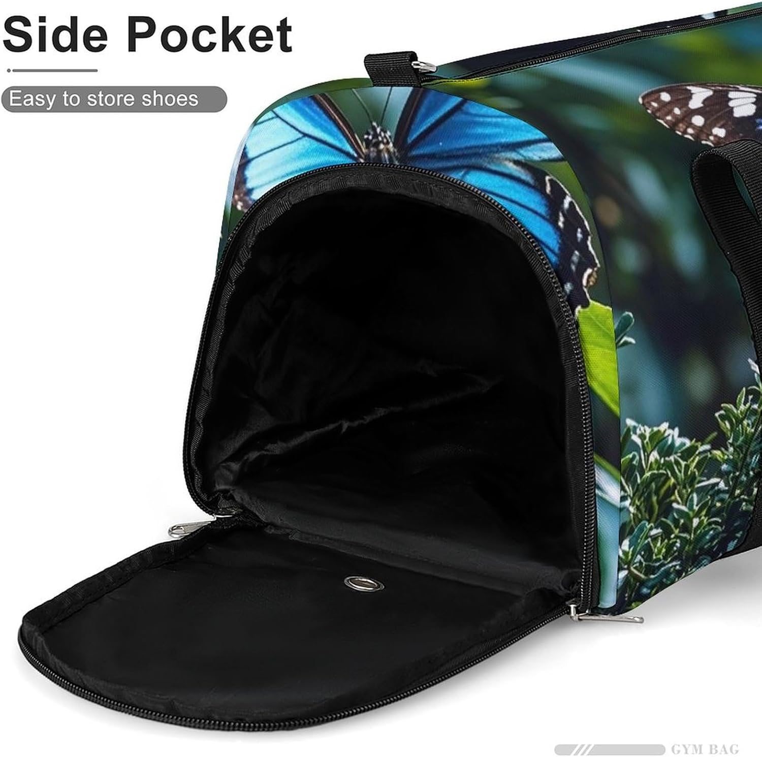 Gym Bag for Men Travel Duffle Bag Butterfly Resting Tote Bag Weekender Duffel Bag Weekender Bag for Sports