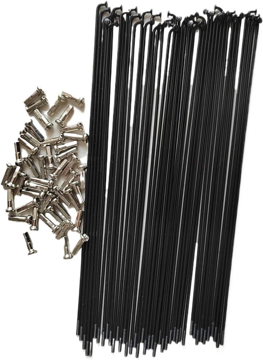 40PCS Fit for Bicycle Spoke 14G 61mm-120mm Stainless Steel Black Road Bike Folding Copper Nipple Mountain High Strength Accessories