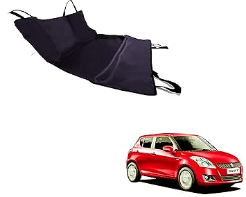 CuboDePlato Car Pet Rear Seat Cover Dog Hammock Make Black Red for Suzuki Swift Type-3