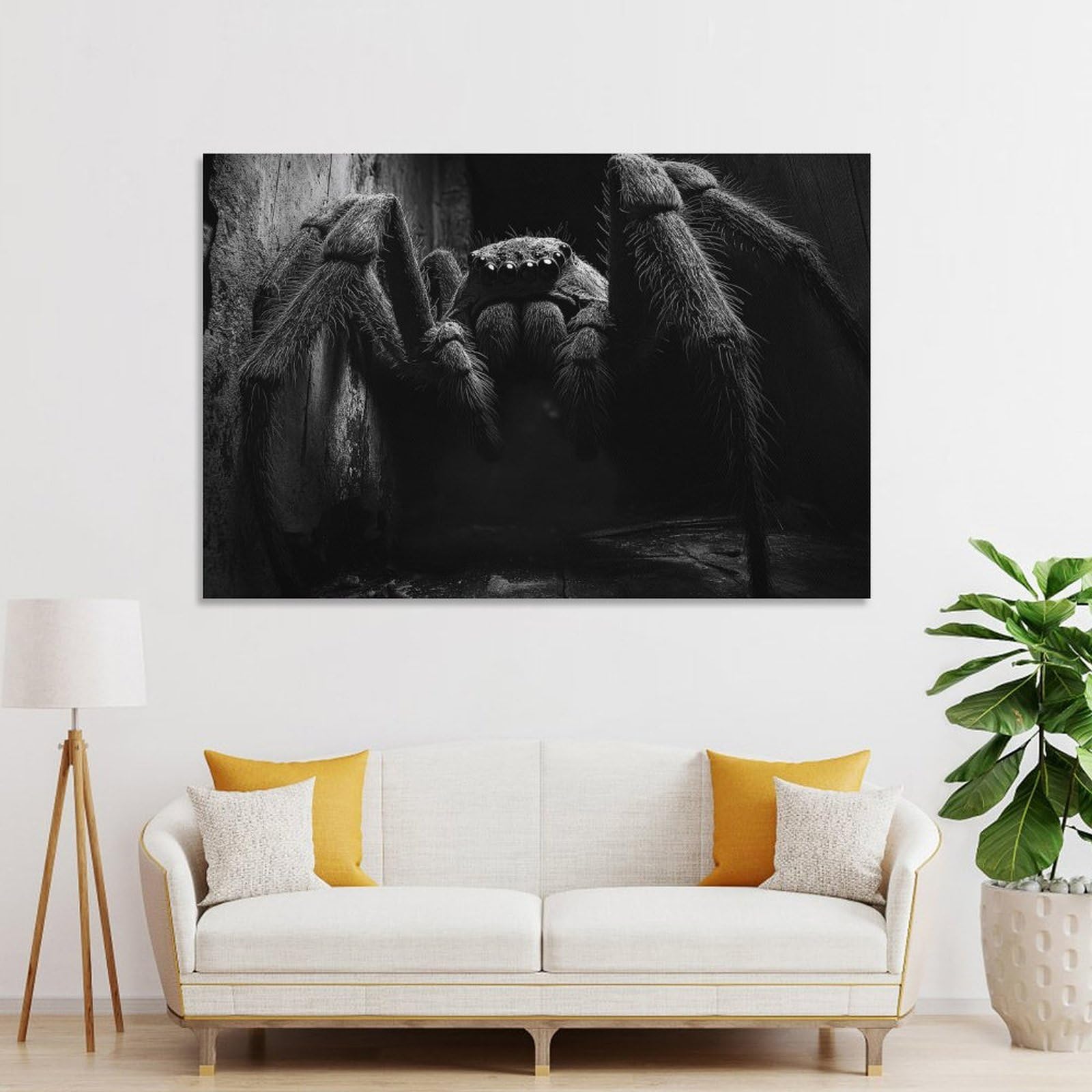 Junmoney Decorative Wall Artwork Dark Spider, 12x18inch(30x45cm), for Corridors, Hallways Or Apartment Entries, Wall Decor to Refresh Empty Corners