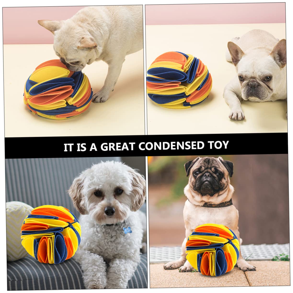 Sosoport 3stücke Pet Schnüffelball Für Hunde Interaktives Kauspielzeug Aus Strapazierfähigem Filz Langsame Futteraufnahme Für Welpen Fördert Spielverhalten Und Zerstörungsdrang
