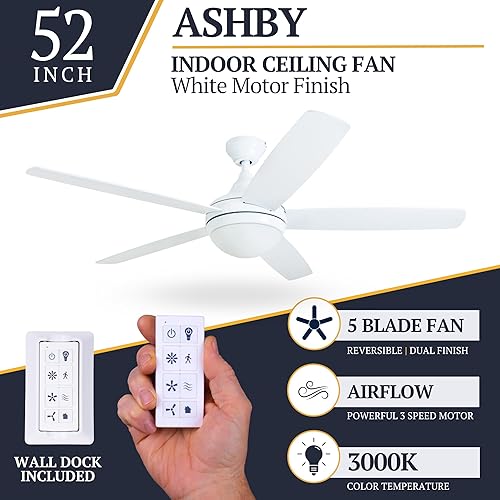 Miniatura 3 de Prominence Home 51630-01 Ashby Ventilador de techo Blanco,Champán,Níquel,https://www.amazon.com/dp/undefined