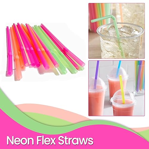 Miniatura 5 de Perfect Stix Artistic 10 UN-200 - Pajitas flexibles de neón sin envolver (paquete de 200)