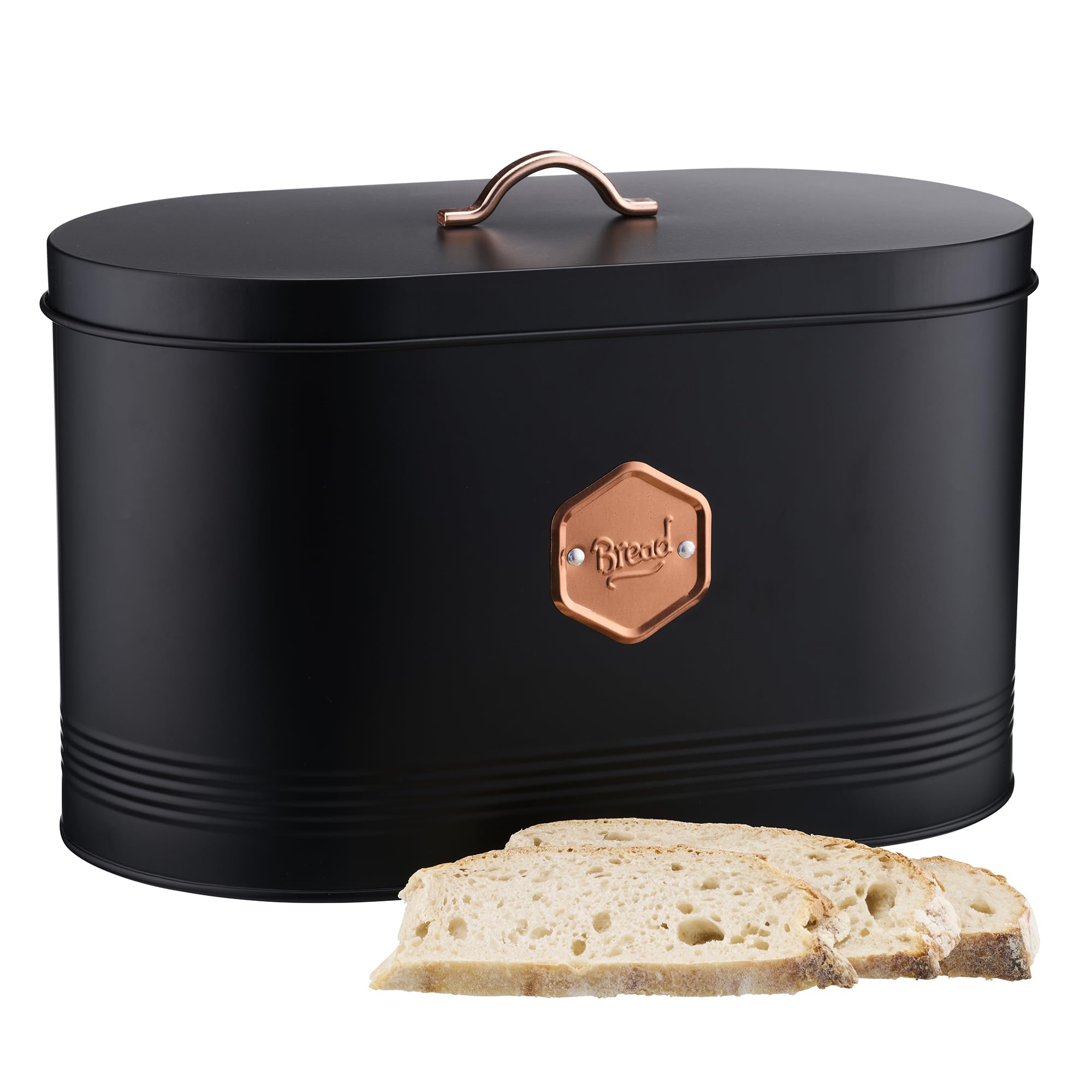 Cooks Professional Bread Bin - Black/Copper