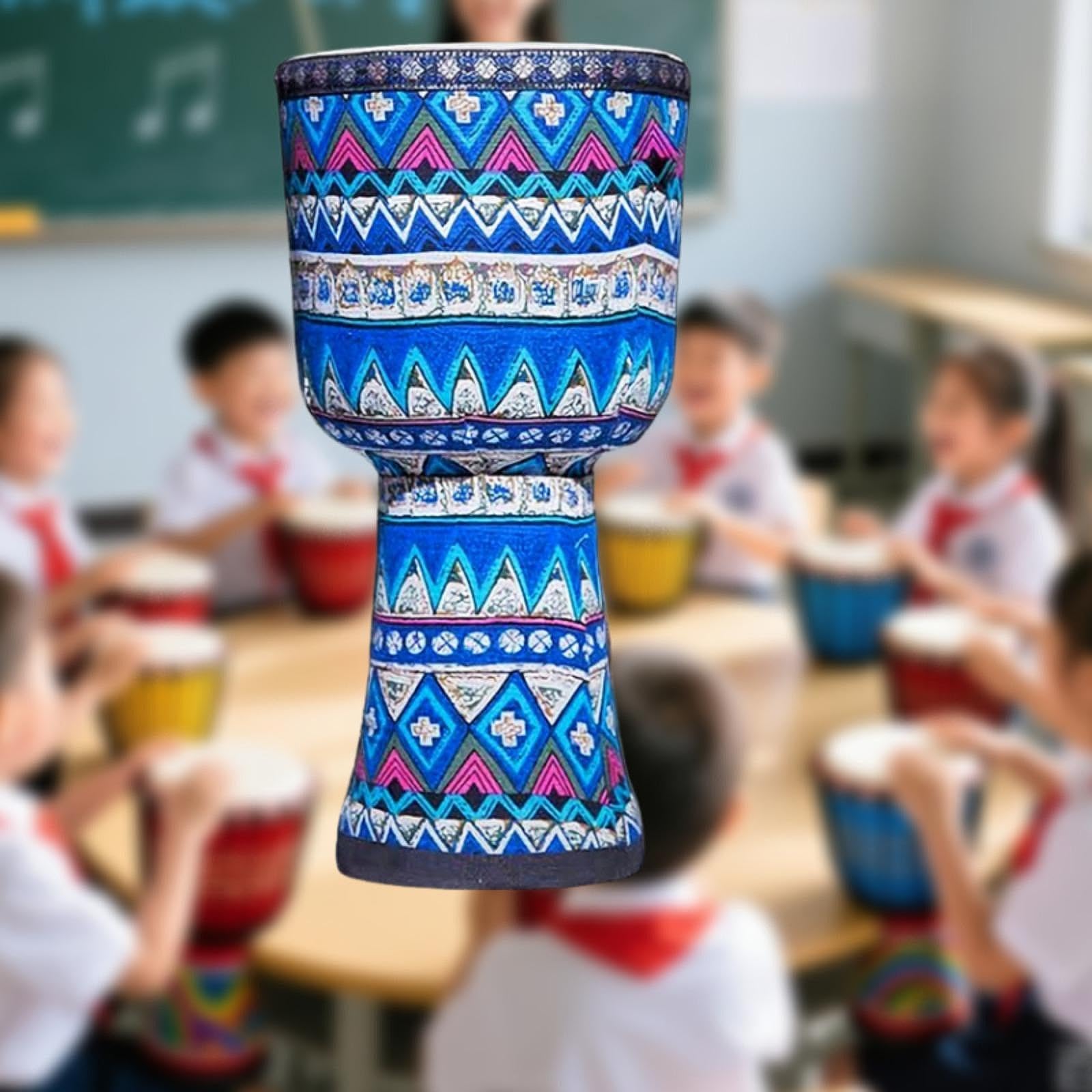 Afrikanische Handtrommel für Anfänger & Kinder, 51 cm (20,1 Zoll) PVC, mit Schultergurt, Musikinstrument für Schule & Zuhause