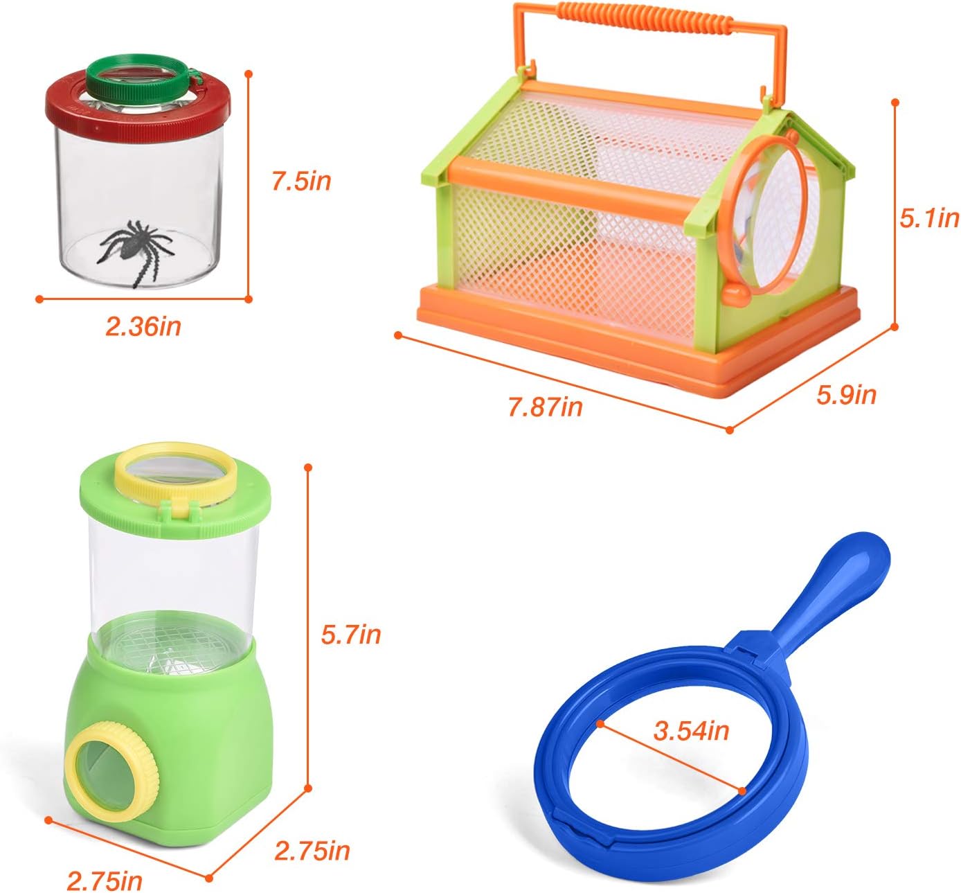 FUN LITTLE TOYS 10 Pieces Bug Catcher Kits for Kids, Outdoor Explorer Kit Nature Exploration Toys Set for Boys & Girls : Toys & Games