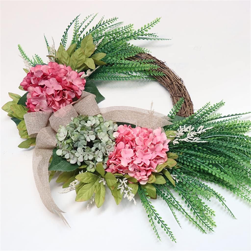 Faux Hydrangea Wreath Wedding Home Patio Door Hanging Decoration Festive Wall Wreath