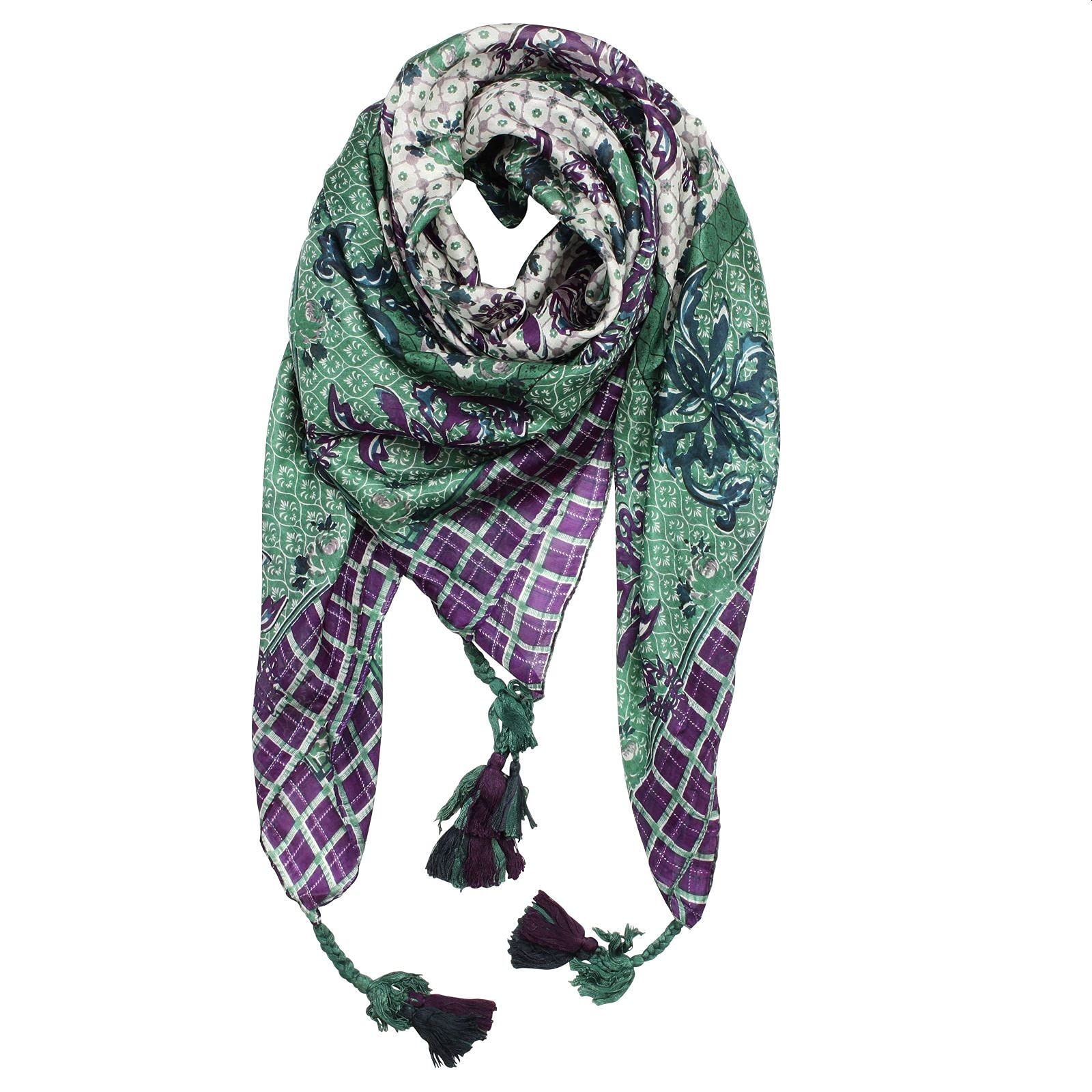 Foulard en soie haut de gamme Freak Scene soie naturelle 100x100 cm - 4