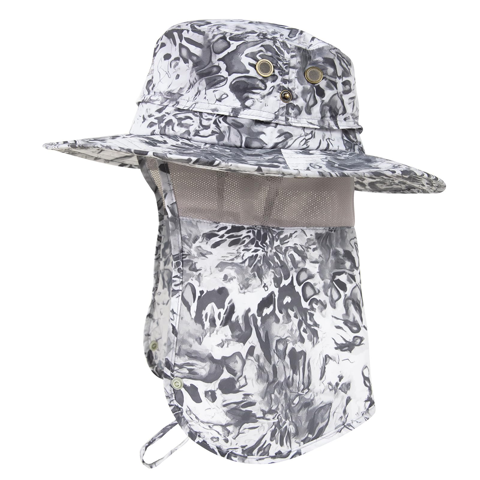 TOP-EX UVCoolix™ - Sombreros de sol refrescantes para hombres y mujeres con protección para el cuello, UPF 50, ala ancha, protección UV, sombrero Boonie para senderismo, safari, impermeable