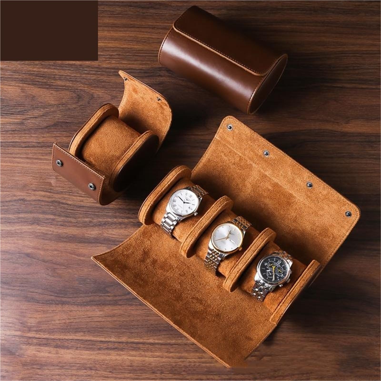 Custodia Organizer for Orologio Da 2 Pezzi In Pelle for Uomo E Donna Per Orologi | Portaoggetti for orologio da polso 1/2/3 slot disponibili