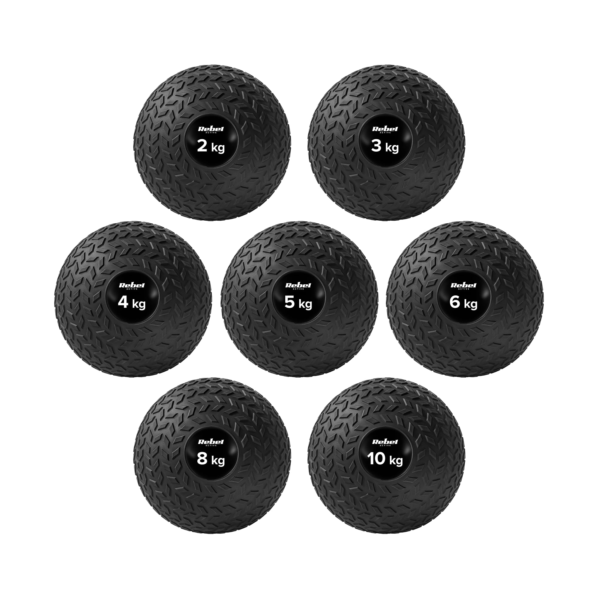 Rebel Mała Piłka Lekarska do Ćwiczeń Rehabilitacyjna Slam Ball 23cm 20kg RBA-3108-20